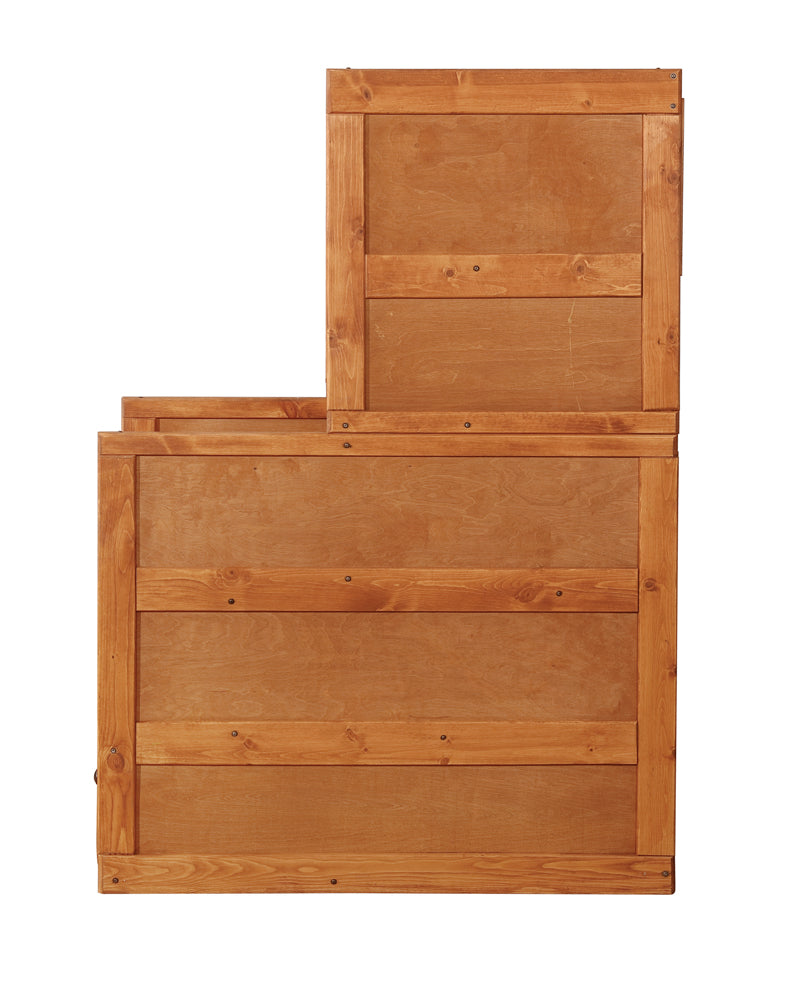 Stairway Chest - Wrangle Hill 4-drawer Stairway Chest Amber Wash