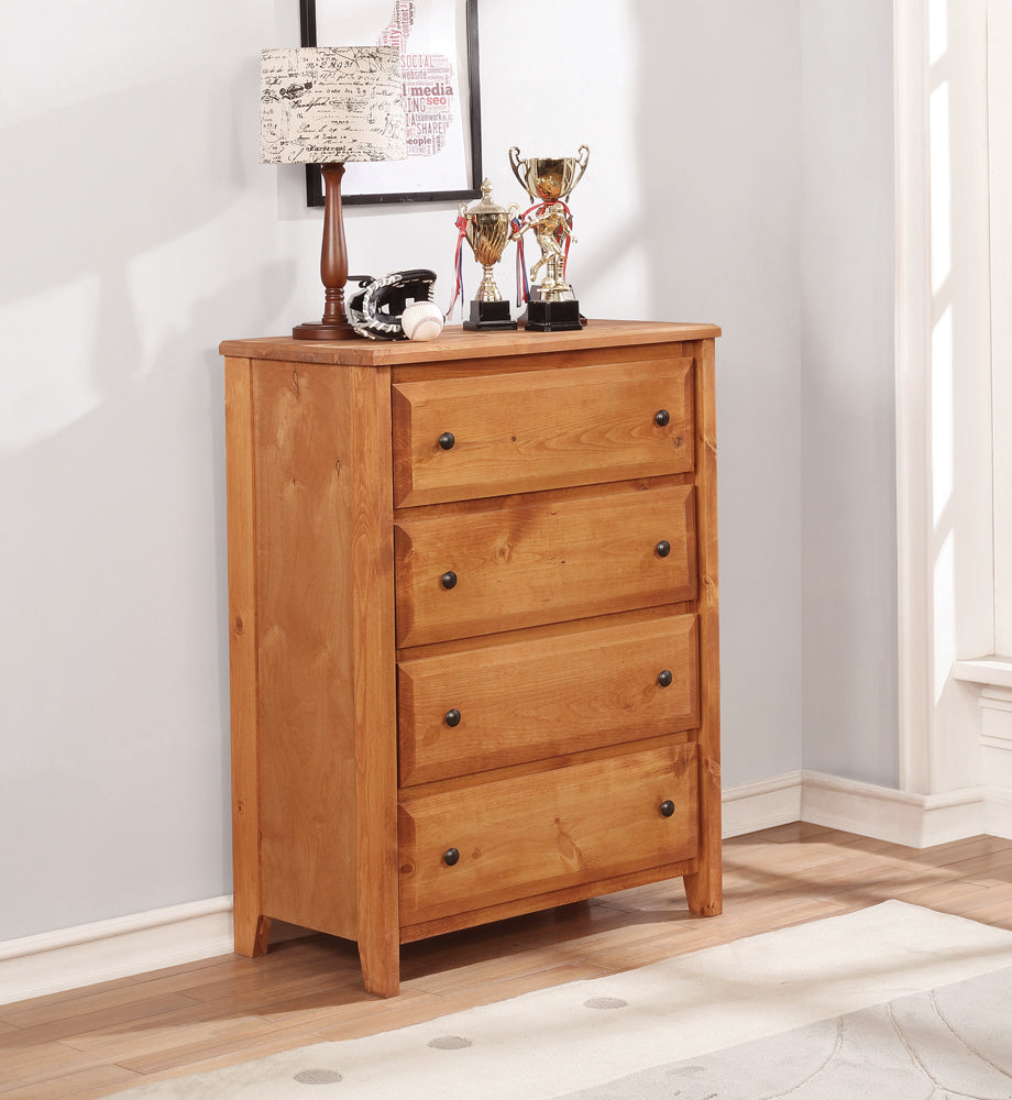 Chest - Wrangle Hill 4-drawer Chest Amber Wash