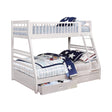 Ashton Twin Over Full 2 - drawer Bunk Bed White | Coaster | Home Elegance USA