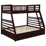 Twin / Full Bunk Bed - Ashton Twin Over Full 2-drawer Bunk Bed Cappuccino