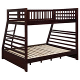 Twin / Full Bunk Bed - Ashton Twin Over Full 2-drawer Bunk Bed Cappuccino