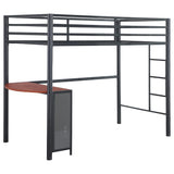 Twin Workstation Loft Bed - Fisher Twin Workstation Loft Bed Gunmetal