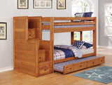 Twin / Twin Bunk Bed - Wrangle Hill Twin Over Twin Bunk Bed Amber Wash