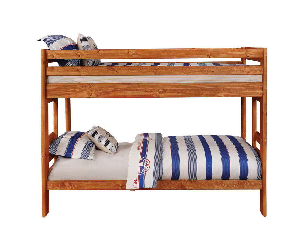 Twin / Twin Bunk Bed - Wrangle Hill Twin Over Twin Bunk Bed Amber Wash