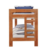 Twin / Twin Bunk Bed - Wrangle Hill Twin Over Twin Bunk Bed Amber Wash