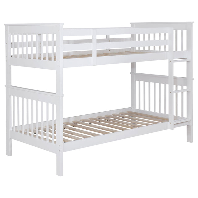 Twin / Twin Bunk Bed - Chapman Twin Over Twin Bunk Bed White