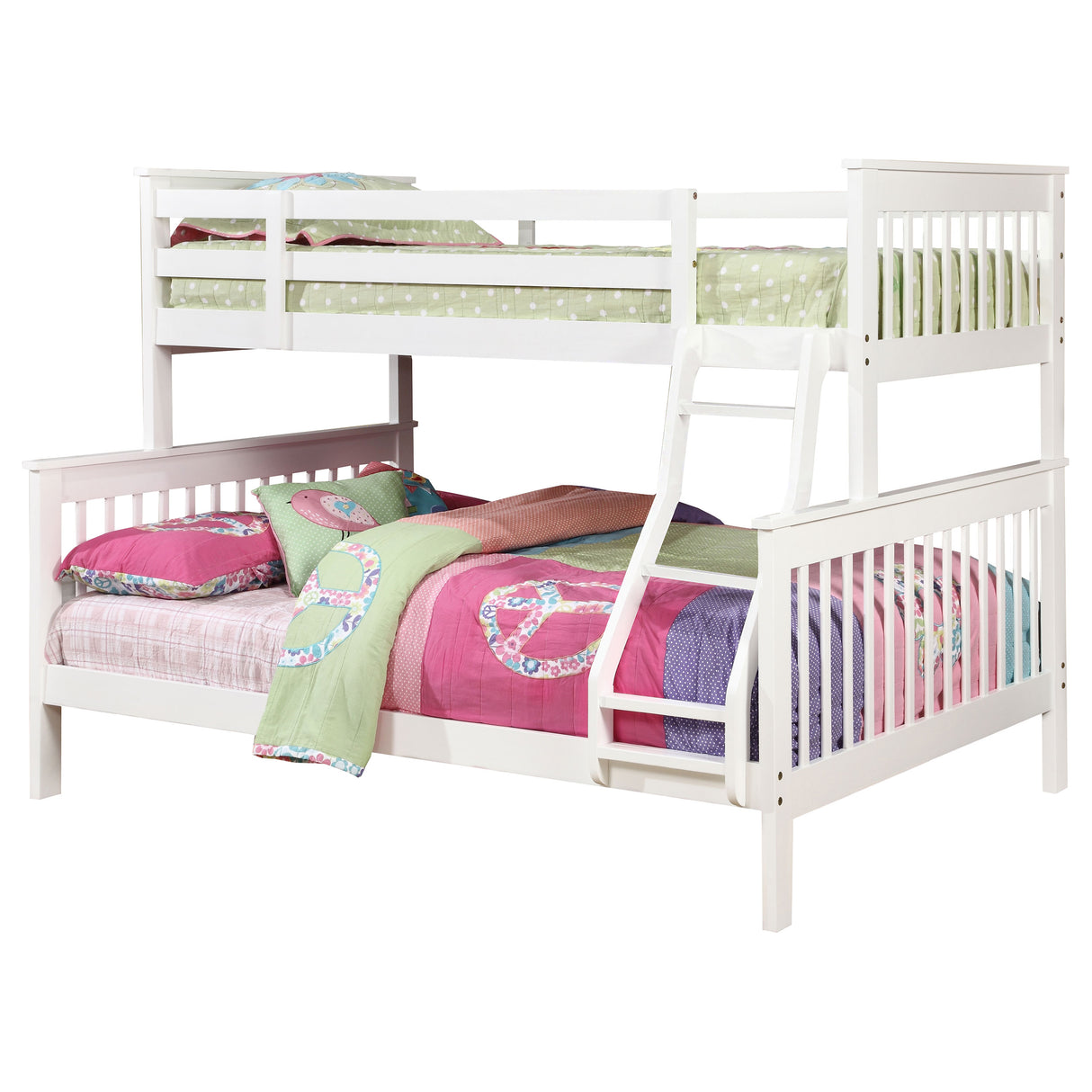 Twin / Full Bunk Bed - Chapman Twin Over Full Bunk Bed White