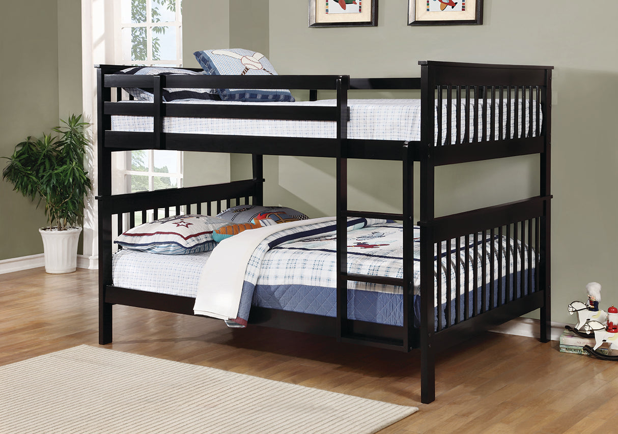 Full / Full Bunk Bed - Chapman Full Over Full Bunk Bed Black