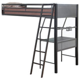 Twin / Twin / Twin Triple Bunk Bed - Meyers 2-piece Metal Twin Over Twin Bunk Bed Set Black and Gunmetal