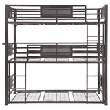 Twin / Twin / Twin Triple Bunk Bed - Rogen Twin Triple Bunk Bed Dark Bronze