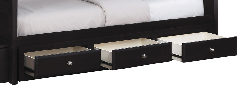 Under Bed Storage - Elliott 3-drawer Under Bed Storage Cappuccino