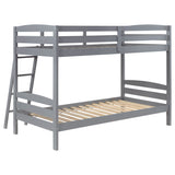 Twin / Twin Bunk Bed - Rhea Wood Twin Over Twin Bunk Bed Grey