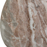 Shura Indoor-Outdoor Marble Accent Table Brown / White - Light Brown by Uttermost - View 5