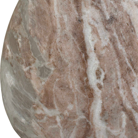 Shura Indoor-Outdoor Marble Accent Table Brown / White - Light Brown by Uttermost - View 5