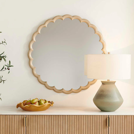 Cerrito Round Mirror Burnished Ivory - Light Brown by Uttermost - View 2