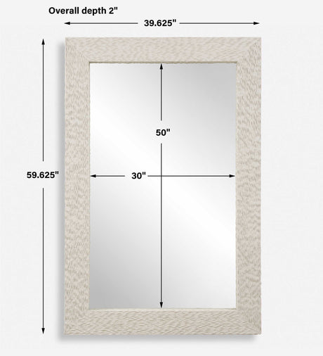 Everest Ivory Stone Mirror - Beige by Uttermost - View 7