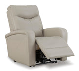 Ashley Dove Gray Ryversans PWR Recliner/ADJ Headrest - Faux Leather | Home Elegance USA