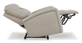 Ashley Dove Gray Ryversans PWR Recliner/ADJ Headrest - Faux Leather | Home Elegance USA