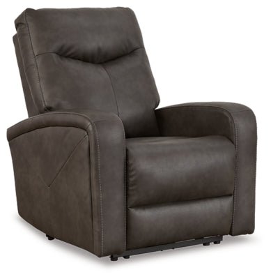 Ashley Quarry Ryversans PWR Recliner/ADJ Headrest - Faux Leather | Home Elegance USA