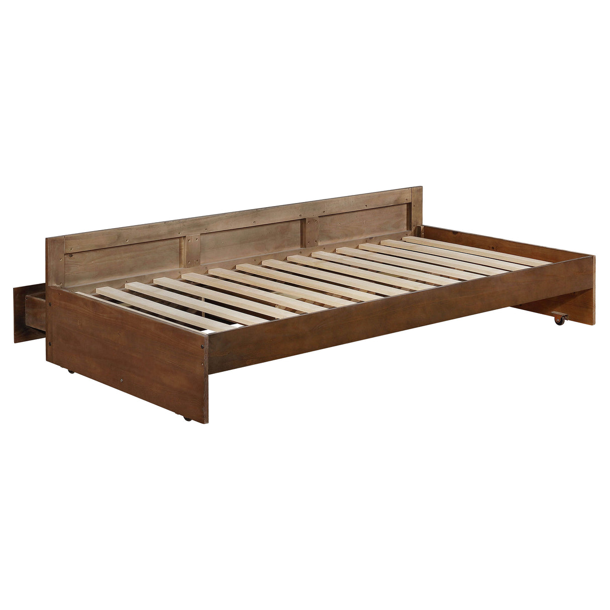 Twin Xl / Queen Bunk Bed - Atkin Twin Extra Long over Queen 3-drawer Bunk Bed Weathered Walnut