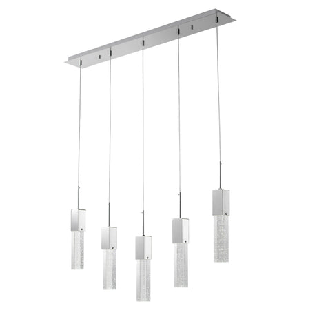 Rectangular Crystal Chandelier // 5 Light  | Finesse - sold by Home Elegance USA