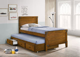 Twin Bed W/ Trundle - Granger Wood Twin Storage Captains Bed Rustic Honey