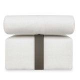 Bolster Back Armless Outdoor Sofa - White by Uttermost - View 12
