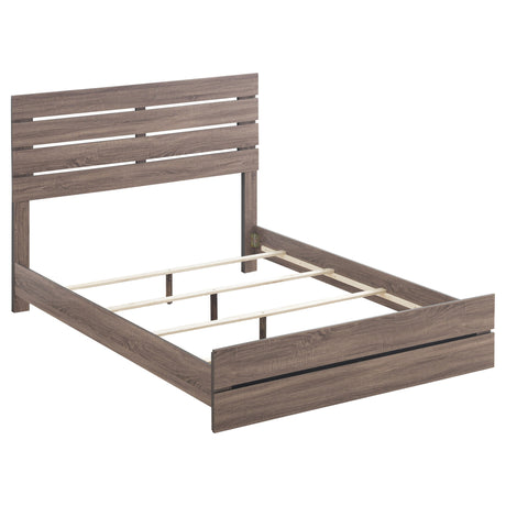 Geary Oak 5-piece Slatted Headboard Panel Bedroom Set - sold by Home Elegance USA