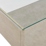 Maeva Modern Glass Coffee Table Woodtone - Gray by Uttermost - View 8