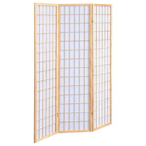 Carrie 3 - panel Folding Screen Natural and White - 4621 - image - 1