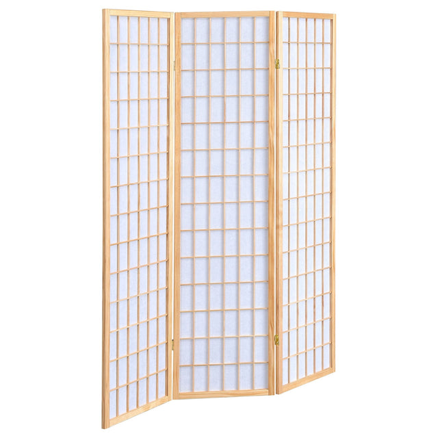 Carrie 3 - panel Folding Screen Natural and White - 4621 - image - 1