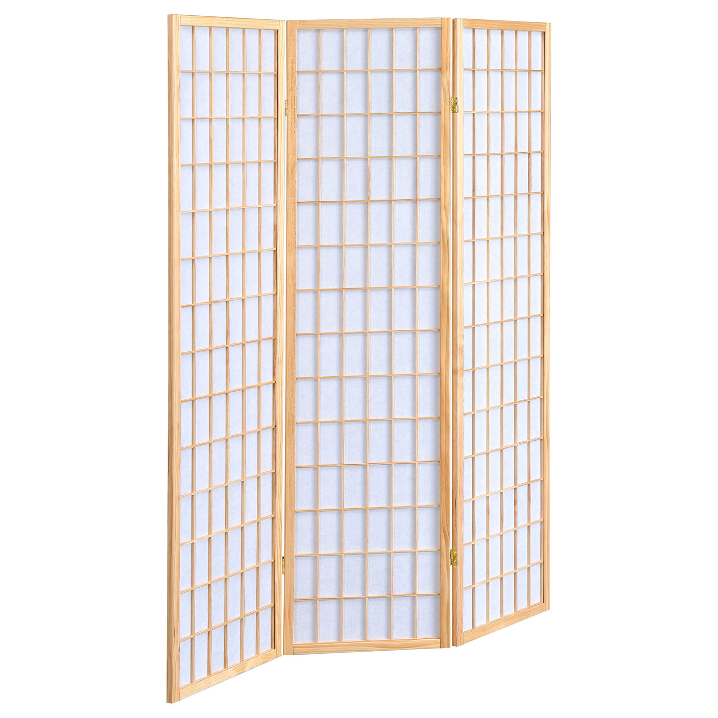 3 Panel Room Divider - Carrie 3-panel Folding Screen Natural and White