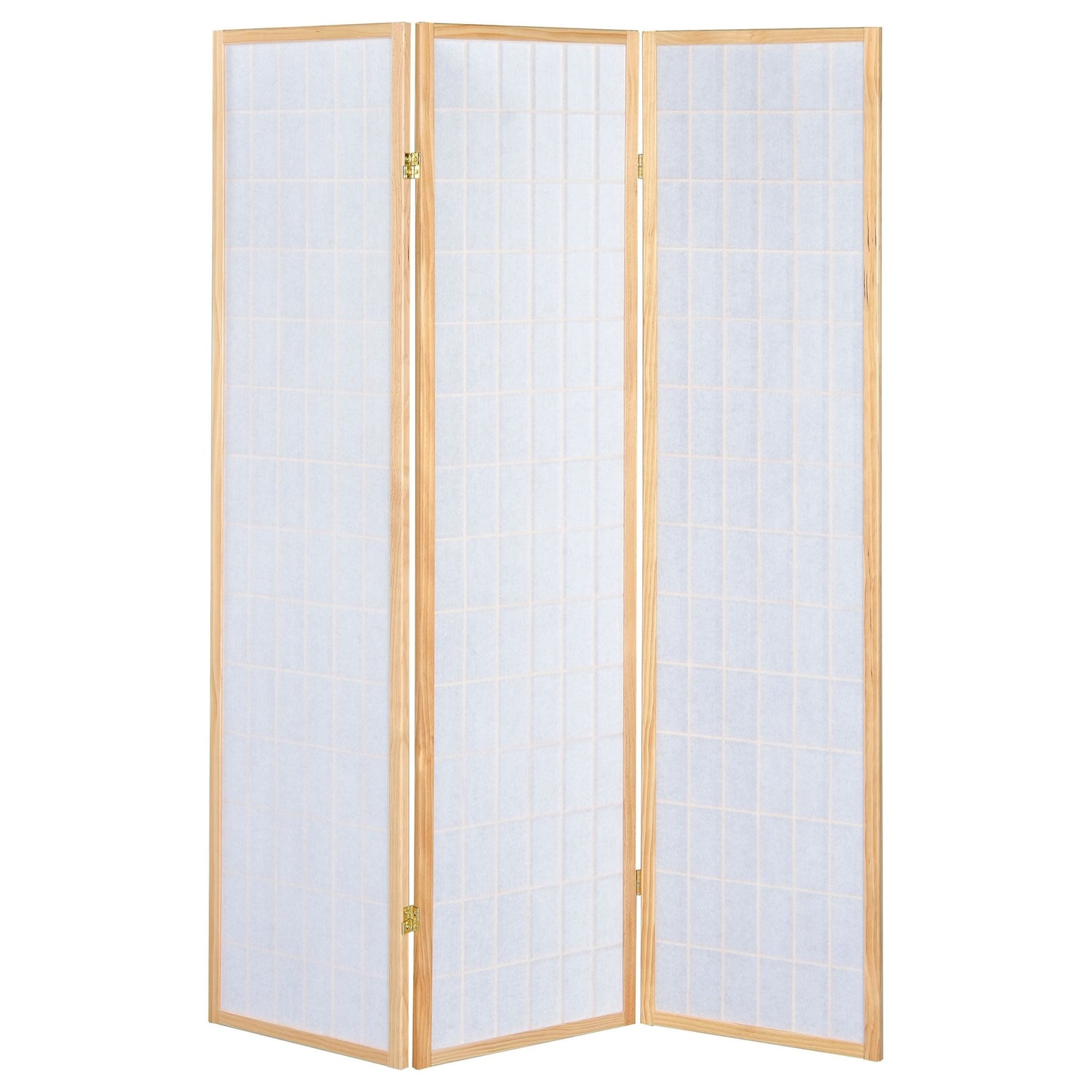 Carrie 3 - panel Folding Screen Natural and White - 4621 - image - 4