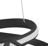 Oslo LED Adjustable Chandelier // Black  | Finesse -  Home Elegance USA