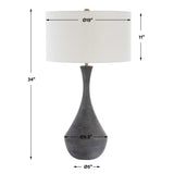 Helston Table Lamp Dark Charcoal - Black by Uttermost - View 9