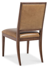 Archives Leather Side Chair - Light Brown by Hooker Furniture - View 4