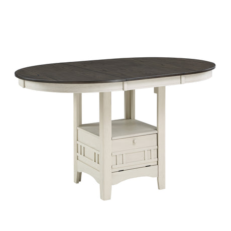 Traditional Design Antique White Finish Counter Height Dining Set 5pc Table w Extension Leaf and 4 Counter Height Chairs - sold by Home Elegance USA