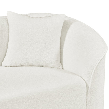 104' L-Shaped Curved Contemporary Sectional Sofa in Beige: Plush 4-Seater, Sculptural Design & Premium Bouclé Upholstery – Modern Luxury for Spacious Living - sold by Home Elegance USA