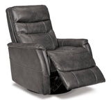 Swivel Glider Recliner Riptyme - Quarry Leather | Ashley - Home Elegance USA