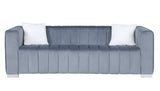 A modern channel sofa take on a traditional Chesterfield,Grey color,3 seater | Home Elegance USA