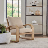 Barbora Wooden Accent Chair - Light Brown / Beige by Uttermost - View 2