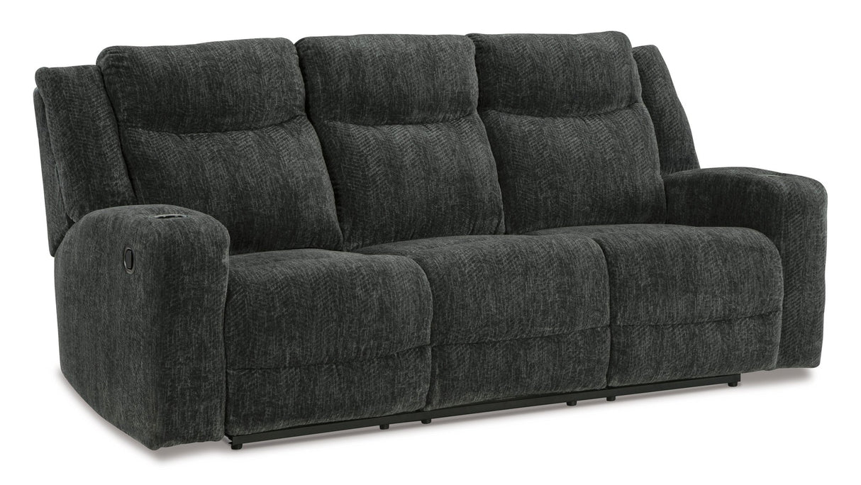 Ashley Ebony Martinglenn REC Sofa w/Drop Down Table - Chenille - 4650489 - Home Elegance USA - 4