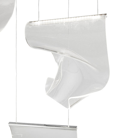 Acrylic Lace 6 Light Chandelier // Chrome  | Finesse - Home Elegance USA