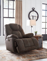 Ashley Coffee Warrior Fortress Power Rocker Recliner - Faux Leather - 4670198 - Home Elegance USA - 3