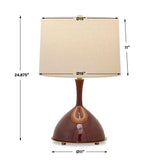 Colette Table Lamp Burgundy - Dark Red by Uttermost - View 7