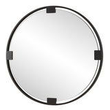 Cornelia Black Round Mirror by Uttermost - View 4