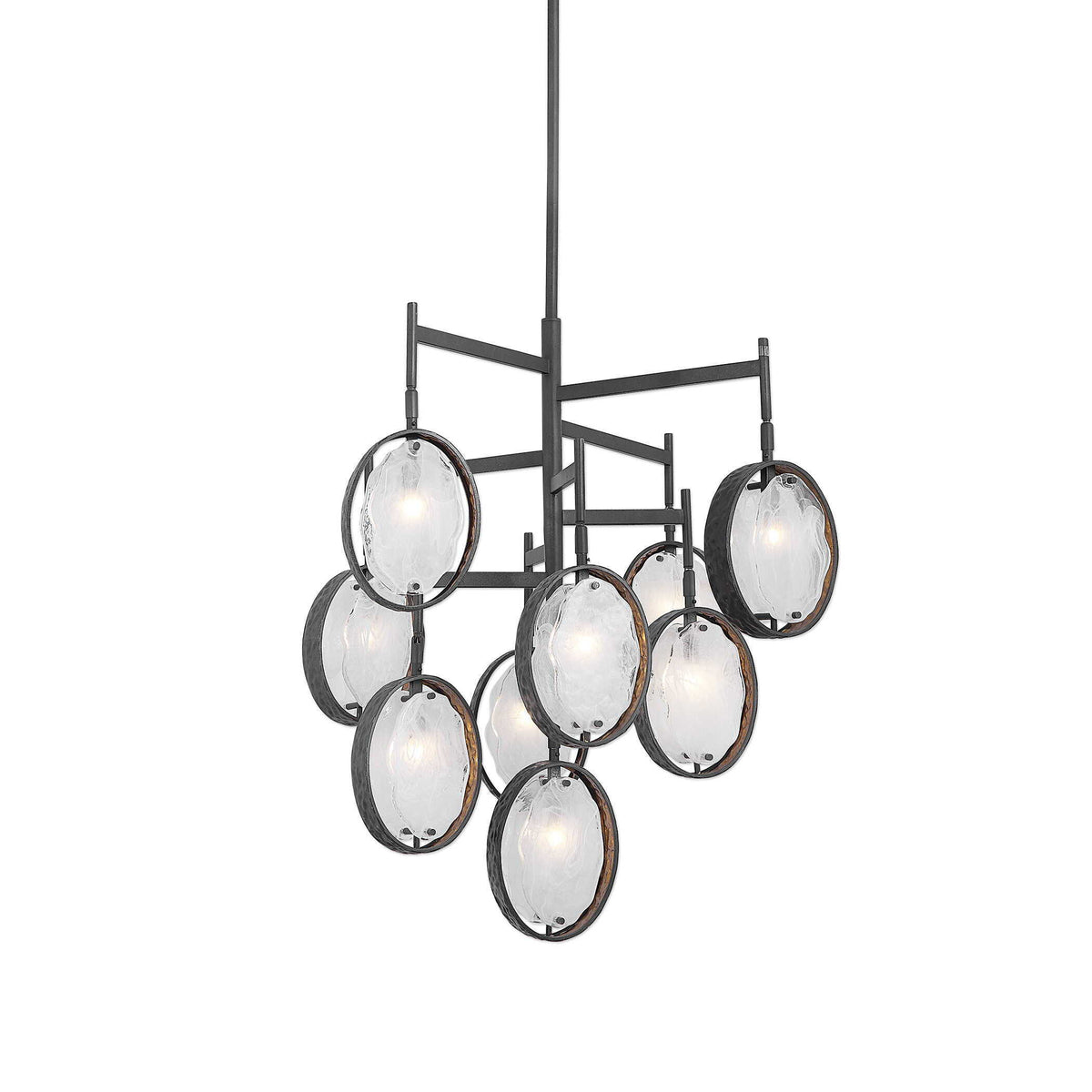 Maxin 9 Light Chandelier Dark Bronze - Bronze / Silver by Uttermost - View 1