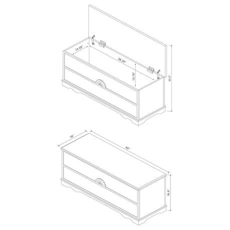 Cedar Chest - Paula Rectangular Cedar Chest Warm Brown