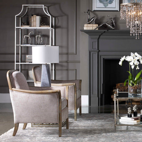 Anatoli Table Lamp Charcoal Gray - Gray / Beige by Uttermost - View 3