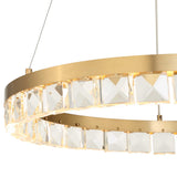 Segovia Round Crystal LED Chandelier - Gold by Uttermost - View 10